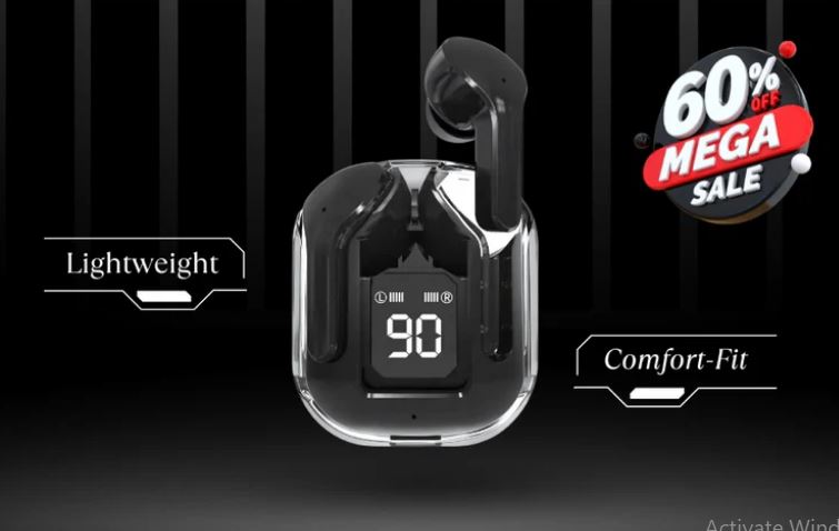 Air 31 TWS Transparent Bluetooth 5.3 Crystal Wireless Earbuds