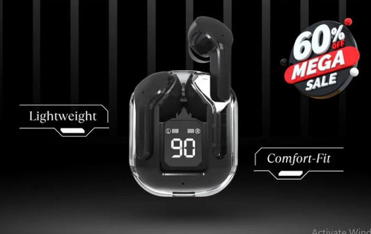 Air 31 TWS Transparent Bluetooth 5.3 Crystal Wireless Earbuds