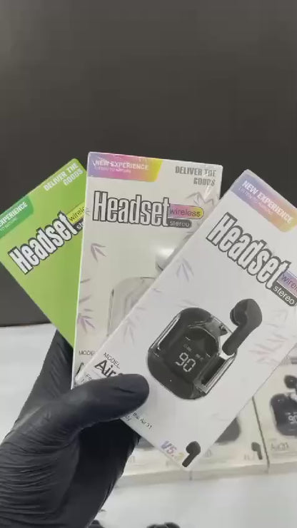 Air 31 TWS Transparent Bluetooth 5.3 Crystal Wireless Earbuds